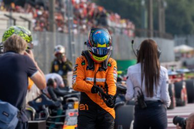 İtalyan GP F1 2024, 1 Eylül 2024, Monza, İtalya - McLaren Formula 1 pilotu Oscar Piastri