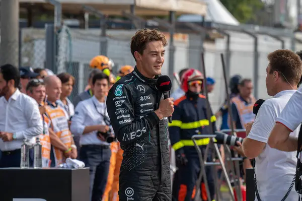 İtalyan GP F1 2024, 1 Eylül 2024, Monza, İtalya - Mercedes sürücüsü George Russell