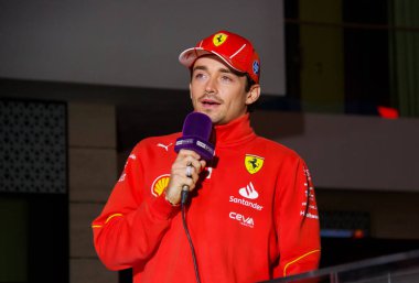 Katar GP F1 2024, 28 Kasım 2024, Losail, Katar - Formula 1 Charles Leclerc Ferrari sürücüsü