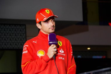 Katar GP F1 2024, 28 Kasım 2024, Losail, Katar - Formula 1 Charles Leclerc Ferrari sürücüsü