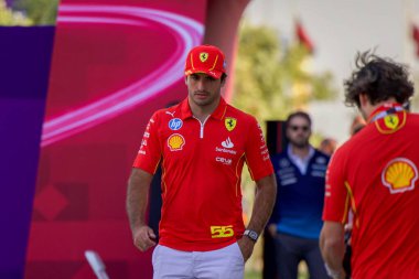 Katar GP F1 2024, 29 Kasım 2024, Losail, Katar - Ferrari sürücüsü için Formula 1 Carlos Sainz