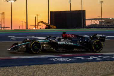 Katar GP F1 2024, 30 Kasım 2024, Losail, Katar - Mercedes için Formula 1 George Russell sürücüsü