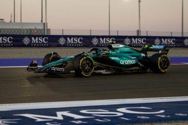 Katar GP F1 2024, 30 Kasım 2024, Losail, Katar - Aston Martin için Formula 1 Lance Stroll sürücüsü