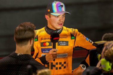 Katar GP F1 2024, 30 Kasım 2024, Losail, Katar - McLaren için Formula 1 Lando Norris sürücüsü