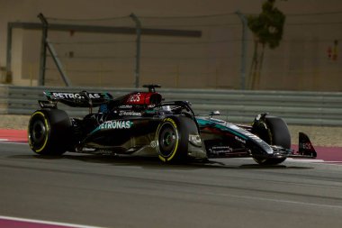 Katar GP F1 2024, 1 Aralık 2024, Losail, Katar - Mercedes için Formula 1 George Russell sürücüsü
