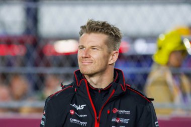 Katar GP F1 2024, 1 Aralık 2024, Losail, Katar - Haas için Formula 1 Nico Hulkenberg sürücüsü