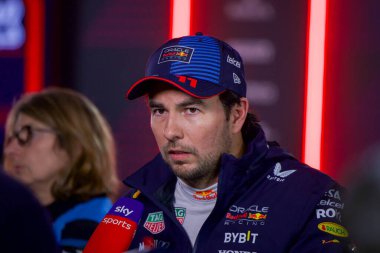 Katar GP F1 2024, 1 Aralık 2024, Losail, Katar - Formula 1 Sergio Perez Red Bull sürücüsü