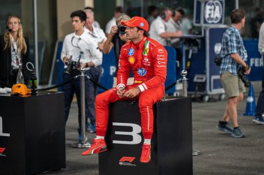 Abu Dabi GP F1 2024, 7 Aralık 2024, Yas Marina, Abu Dabi - Ferrari Formula 1 Carlos Sainz sürücüsü