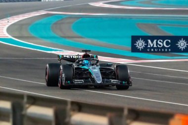 Abu Dabi GP F1 2024, 7 Aralık 2024, Yas Marina, Abu Dabi - Mercedes için Formula 1 George Russell sürücüsü