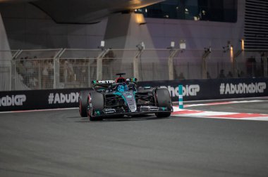 Abu Dabi GP F1 2024, 7 Aralık 2024, Yas Marina, Abu Dabi - Mercedes için Formula 1 George Russell sürücüsü