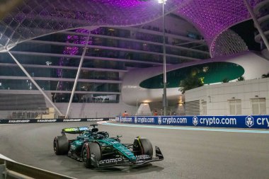 Abu Dabi GP F1 2024, 7 Aralık 2024, Yas Marina, Abu Dabi - Aston Martin için Formula 1 Lance Stroll sürücüsü