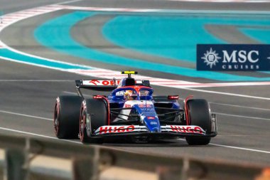 Abu Dabi GP F1 2024, 7 Aralık 2024, Yas Marina, Abu Dabi - Formula 1 Yuki Tsunoda Yarış Boğaları sürücüsü