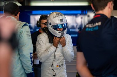 Abu Dabi GP F1 2024 10 Aralık 2024 tarihinde Yas Marina, Abu Dabi 'de - Formula 1 Carlos Sainz Williams sürücüsü