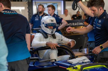 Abu Dabi GP F1 2024 10 Aralık 2024 tarihinde Yas Marina, Abu Dabi 'de - Formula 1 Carlos Sainz Williams sürücüsü