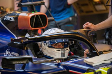 Abu Dabi GP F1 2024 10 Aralık 2024 tarihinde Yas Marina, Abu Dabi 'de - Formula 1 Carlos Sainz Williams sürücüsü