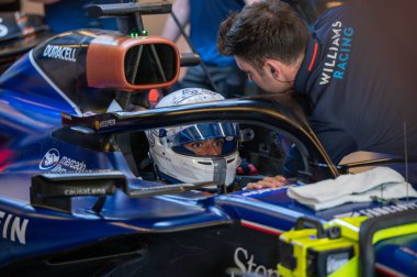 Abu Dabi GP F1 2024 10 Aralık 2024 tarihinde Yas Marina, Abu Dabi 'de - Formula 1 Carlos Sainz Williams sürücüsü