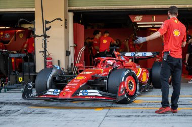 Abu Dabi GP GP GP F1 2024 'ü 10 Aralık 2024' te Yas Marina, Abu Dabi 'de test edin - Ferrari için Formula 1 Charles Leclerc sürücüsü