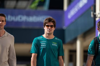 Abu Dabi GP F1 2024, 10 Aralık 2024, Yas Marina, Abu Dabi - Aston Martin için Formula 1 Lance Stroll sürücüsü
