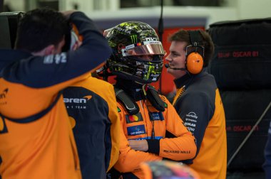 Bahreyn GP GP F1 2025, 27 Şubat 2025, Sakhir, Bahreyn - McLaren Formula 1 Norris sürücüsü