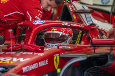 Bahreyn GP GP F1 2025, 27 Şubat 2025, Sakhir, Bahreyn - Ferrari Formula 1 Charles Leclerc sürücüsü