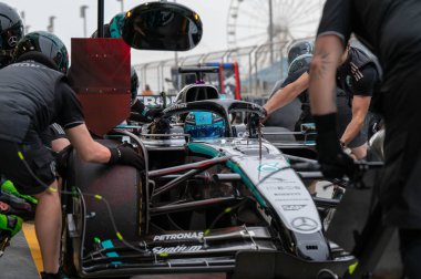 Bahreyn GP GP F1 2025, 27 Şubat 2025, Sakhir, Bahreyn - Mercedes sürücüsü George Russell