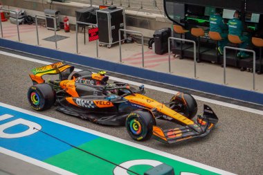 Bahreyn GP GP F1 2025, 27 Şubat 2025, Sakhir, Bahreyn - McLaren Formula 1 Norris sürücüsü