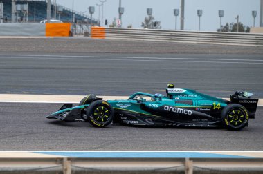 Bahreyn GP F1 2025, 28 Şubat 2025, Sakhir, Bahreyn - Aston Martin 'in Formula 1 Fernando Alonso sürücüsü