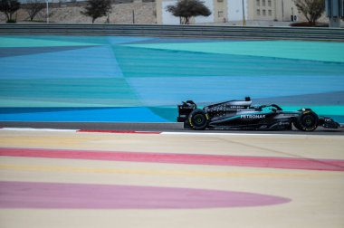 Bahreyn GP GP F1 2025, 28 Şubat 2025, Sakhir, Bahreyn - Mercedes sürücüsü George Russell