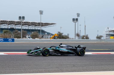 Bahreyn GP GP F1 2025, 28 Şubat 2025, Sakhir, Bahreyn - Mercedes sürücüsü George Russell