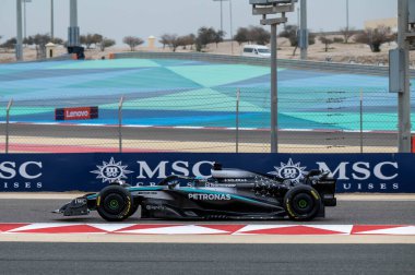 Bahreyn GP GP F1 2025, 28 Şubat 2025, Sakhir, Bahreyn - Mercedes sürücüsü George Russell