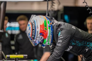 Bahreyn GP GP F1 2025, 28 Şubat 2025, Sakhir, Bahreyn - Mercedes için Formula 1 Kimi Antonelli sürücüsü