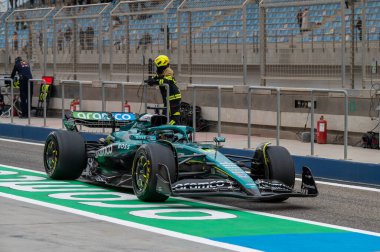 Bahreyn GP GP F1 2025, 28 Şubat 2025, Sakhir, Bahreyn - Aston Martin için Formula 1 Lance Stroll sürücüsü