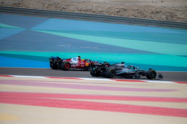 Bahreyn GP F1 2025, 28 Şubat 2025, Sakhir, Bahreyn - Ferrari Formula 1 Lewis Hamilton sürücüsü