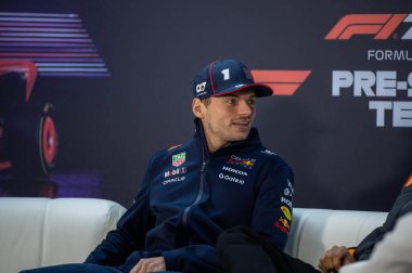 Bahreyn GP GP F1 2025, 28 Şubat 2025, Sakhir, Bahreyn - Red Bull için Formula 1 Max Verstappen sürücüsü