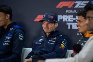 Bahreyn GP GP F1 2025, 28 Şubat 2025, Sakhir, Bahreyn - Red Bull için Formula 1 Max Verstappen sürücüsü