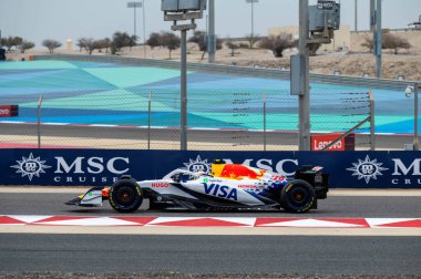 Bahreyn GP GP F1 2025, 28 Şubat 2025, Sakhir, Bahreyn - Yarış Boğaları Formula 1 Yuki Tsunoda sürücüsü