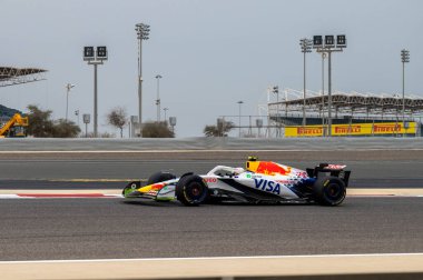 Bahreyn GP GP F1 2025, 28 Şubat 2025, Sakhir, Bahreyn - Yarış Boğaları Formula 1 Yuki Tsunoda sürücüsü