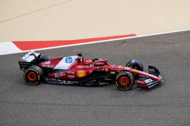 Bahreyn GP F1 2025, 28 Şubat 2025, Sakhir, Bahreyn - Ferrari Formula 1 Charles Leclerc sürücüsü