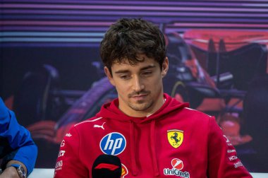 Bahreyn GP F1 2025, 28 Şubat 2025, Sakhir, Bahreyn - Ferrari Formula 1 Charles Leclerc sürücüsü