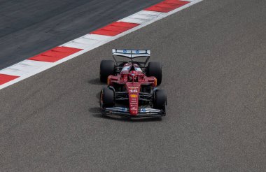 Bahreyn GP F1 2025, 28 Şubat 2025, Sakhir, Bahreyn - Ferrari Formula 1 Charles Leclerc sürücüsü