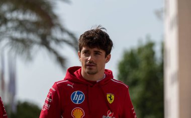 Bahreyn GP F1 2025, 28 Şubat 2025, Sakhir, Bahreyn - Ferrari Formula 1 Charles Leclerc sürücüsü