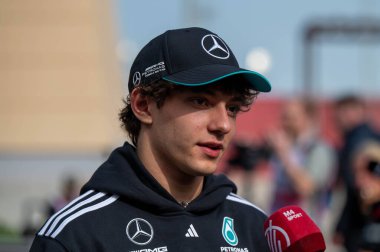 Bahreyn GP GP F1 2025, 28 Şubat 2025, Sakhir, Bahreyn - Mercedes için Formula 1 Kimi Antonelli sürücüsü