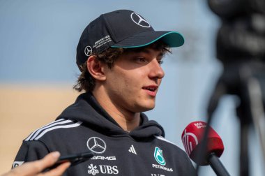 Bahreyn GP GP F1 2025, 28 Şubat 2025, Sakhir, Bahreyn - Mercedes için Formula 1 Kimi Antonelli sürücüsü