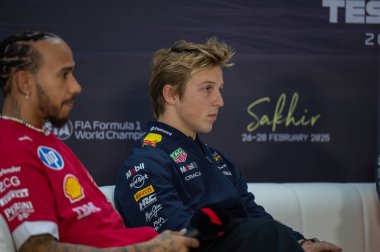 Bahreyn GP F1 2025, 28 Şubat 2025, Sakhir, Bahreyn - Ferrari Formula 1 Lewis Hamilton sürücüsü