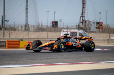 Bahreyn GP GP F1 2025, 28 Şubat 2025, Sakhir, Bahreyn - McLaren Formula 1 Oscar Piastri sürücüsü