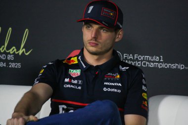 SuudiGP GP GP F1 2025, 17 Nisan 2025, Jeddah, Suudi Arabistan - Red Bull için Formula 1 Max Verstappen sürücüsü