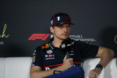SuudiGP GP GP F1 2025, 17 Nisan 2025, Jeddah, Suudi Arabistan - Red Bull için Formula 1 Max Verstappen sürücüsü
