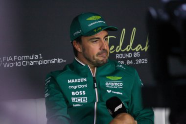 SuudiGP GP GP F1 2025, 17 Nisan 2025, Jeddah, Suudi Arabistan - Aston Martin 'in Formula 1 Fernando Alonso sürücüsü