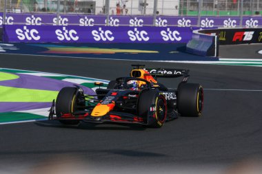 SuudiGP GP GP F1 2025, 18 Nisan 2025, Jeddah, Suudi Arabistan - Red Bull için Formula 1 Max Verstappen sürücüsü