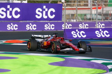 SuudiGP GP GP F1 2025, 18 Nisan 2025, Jeddah, Suudi Arabistan - Ferrari Formula 1 Charles Leclerc sürücüsü